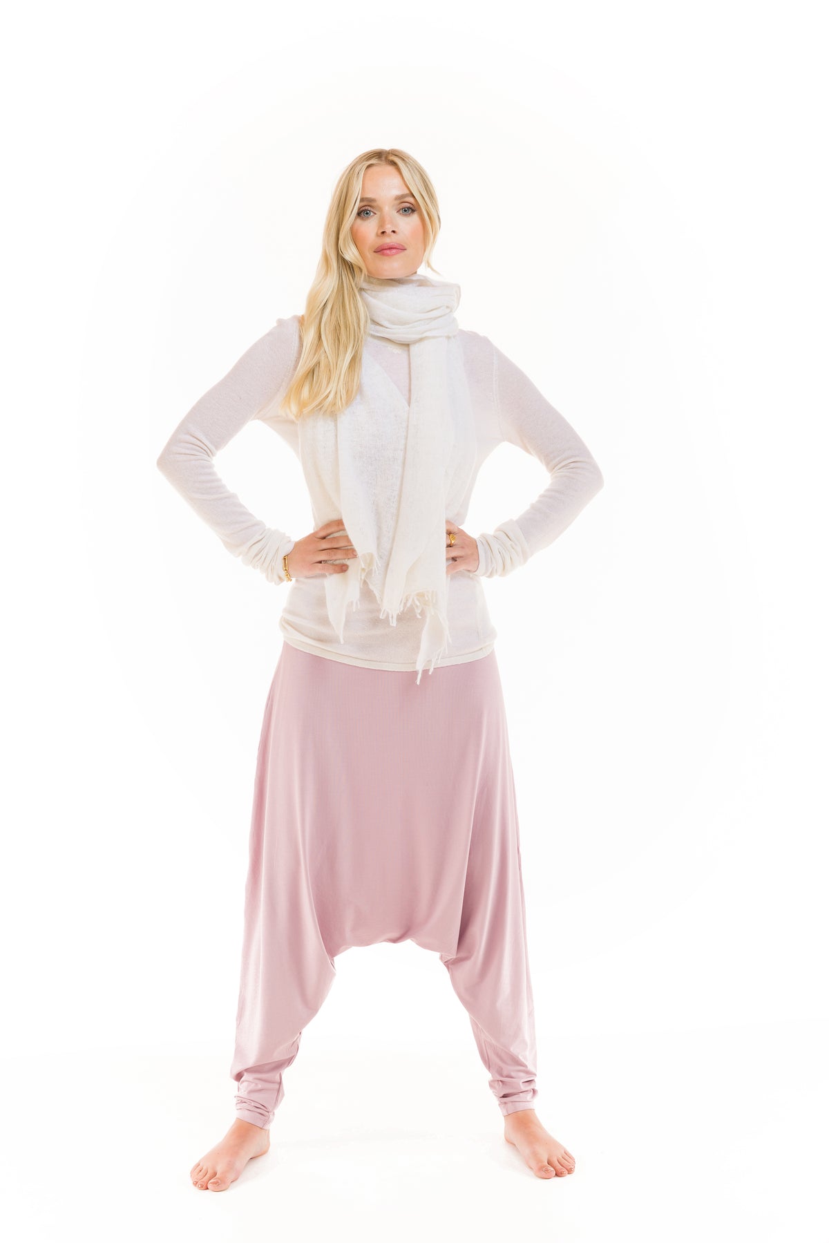 100% CASHMERE FELTED SCARF WINTER WHITE