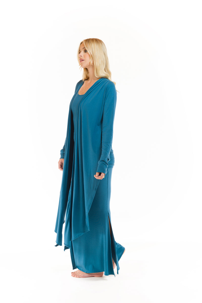 BAMBOO DRAPE SHRUG TEAL