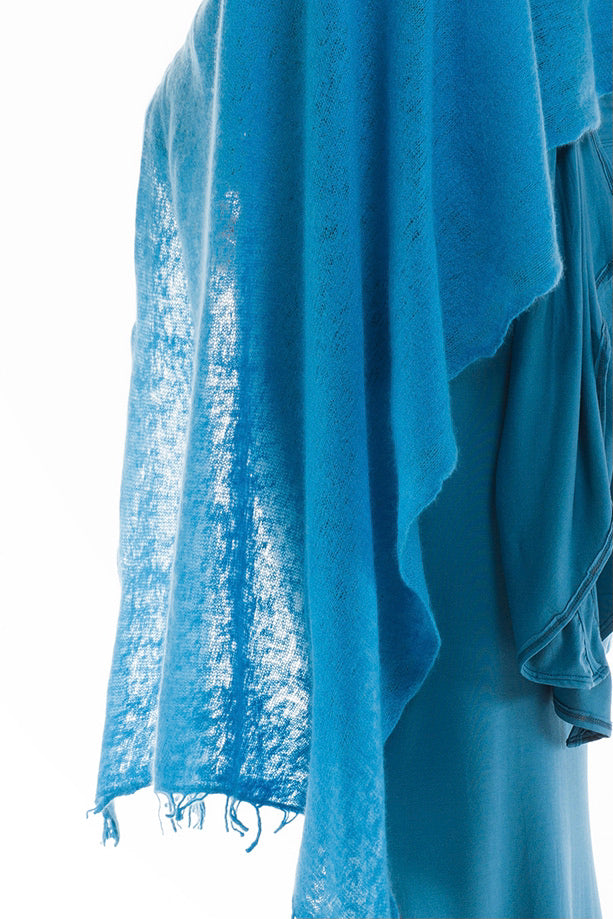 100% CASHMERE FELTED SCARF SKY BLUE