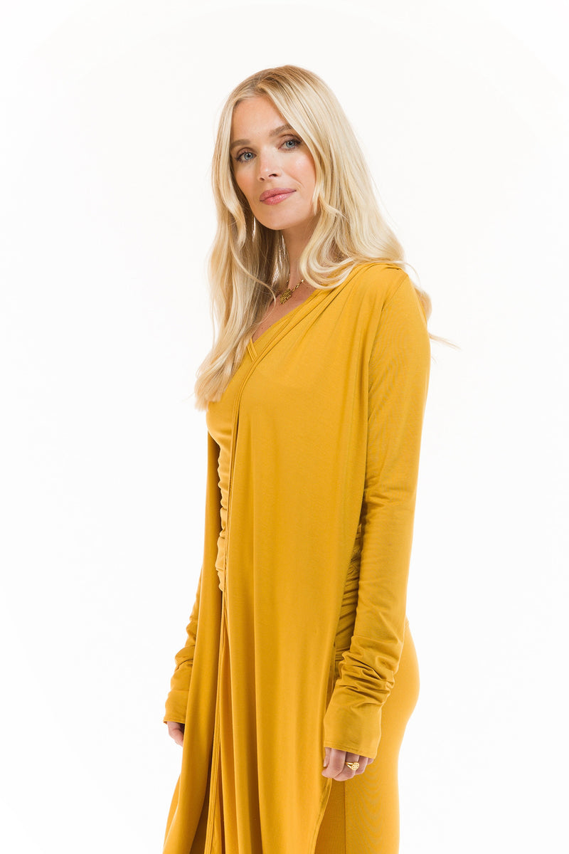 BAMBOO DRAPE SHRUG TIBETAN YELLOW