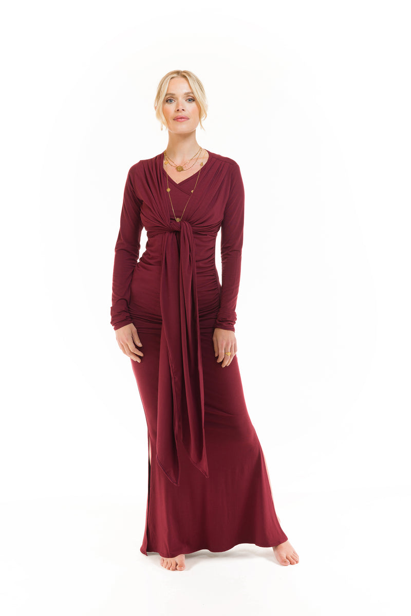 BAMBOO DRAPE SHRUG BURGUNDY