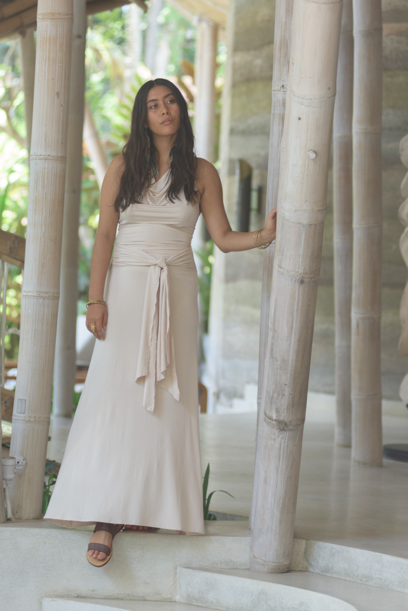 BAMBOO THAI SKIRT ECRU
