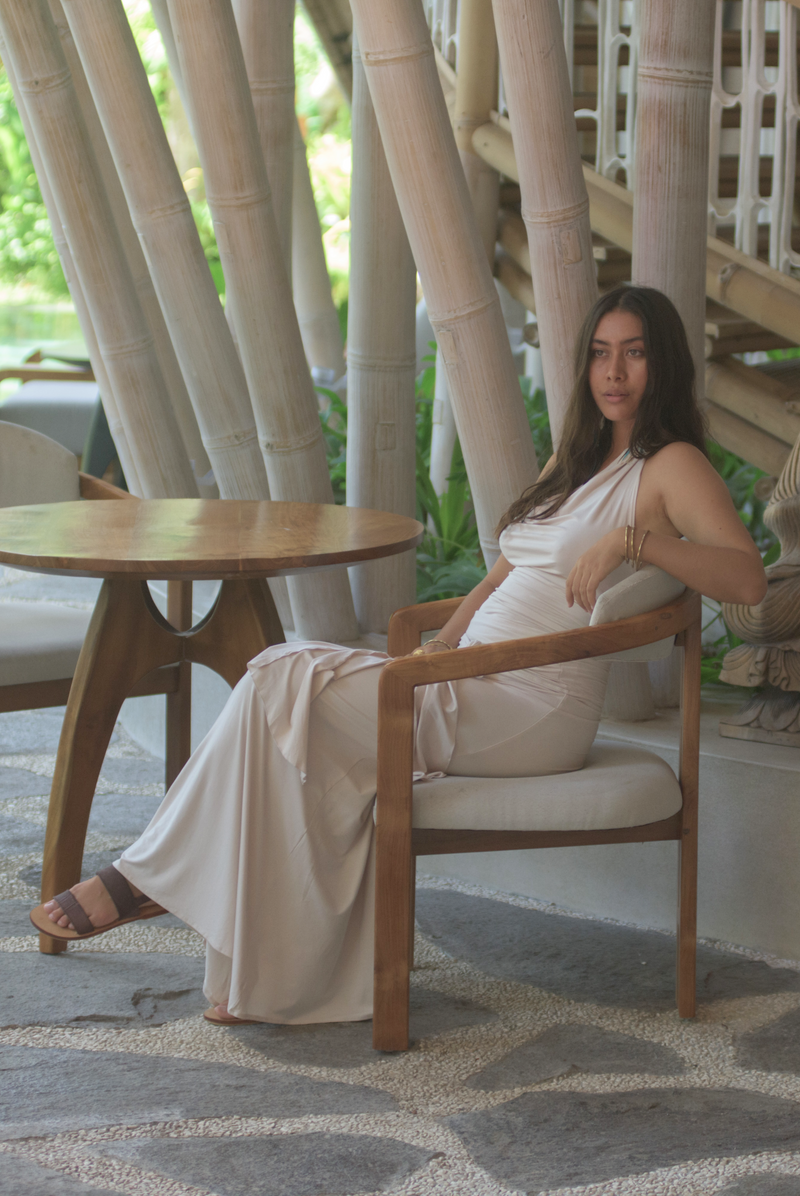 BAMBOO THAI SKIRT ECRU