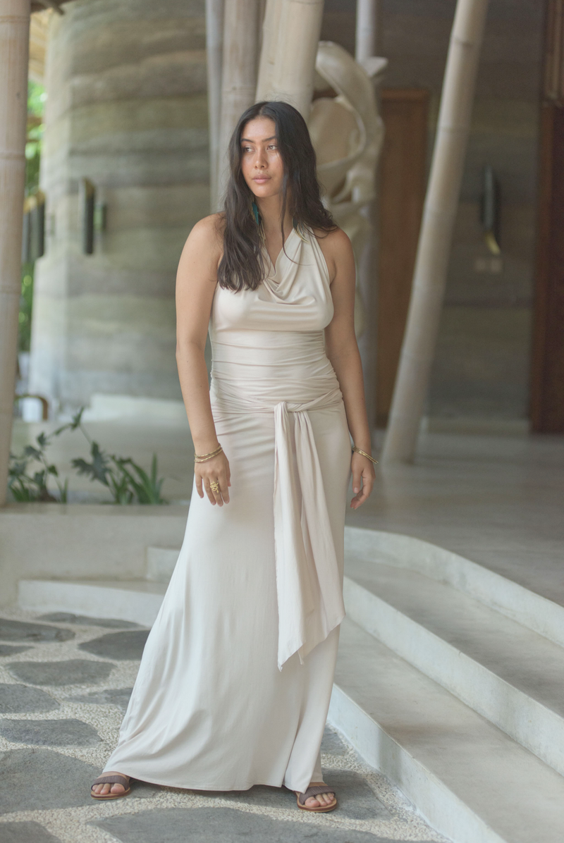 BAMBOO THAI SKIRT ECRU