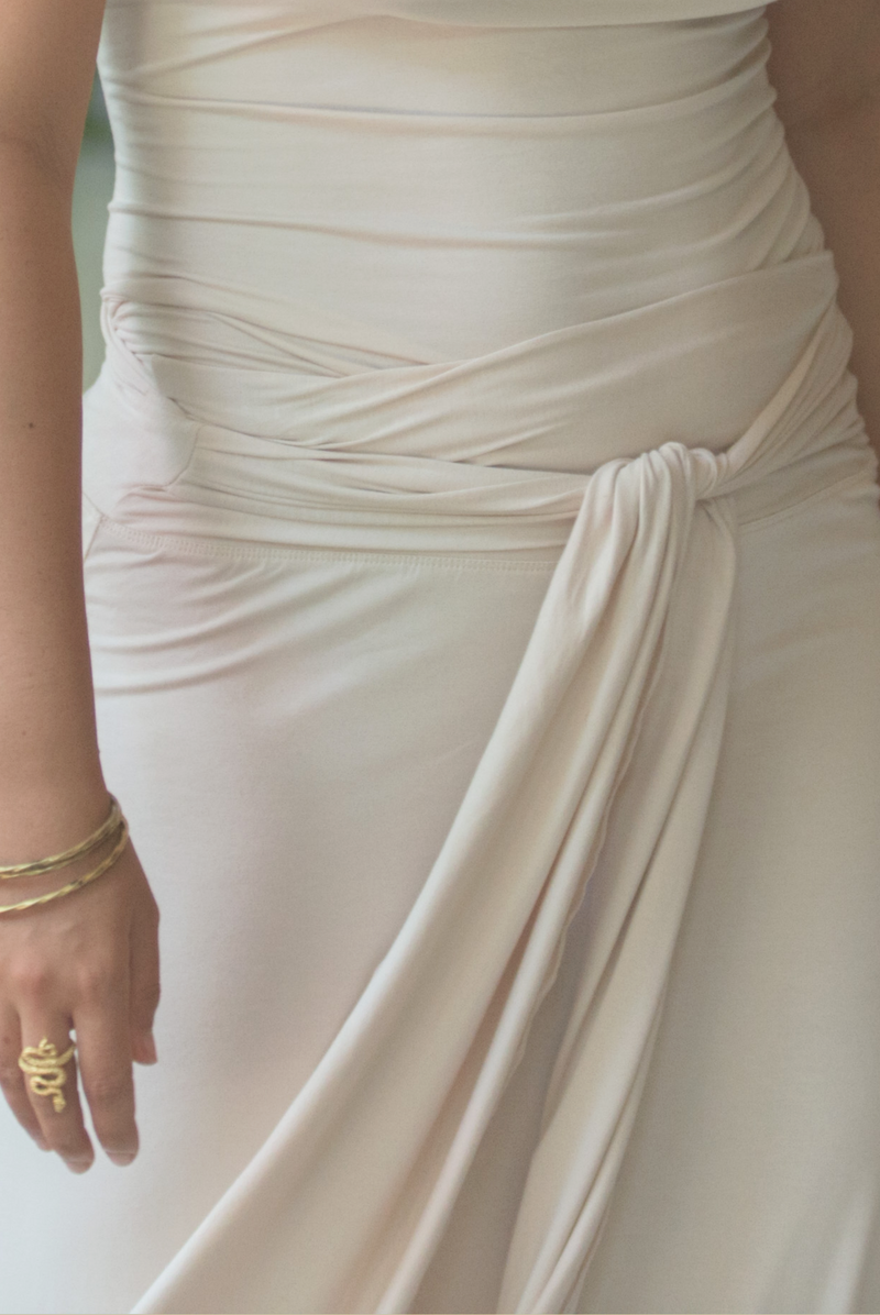 BAMBOO THAI SKIRT ECRU