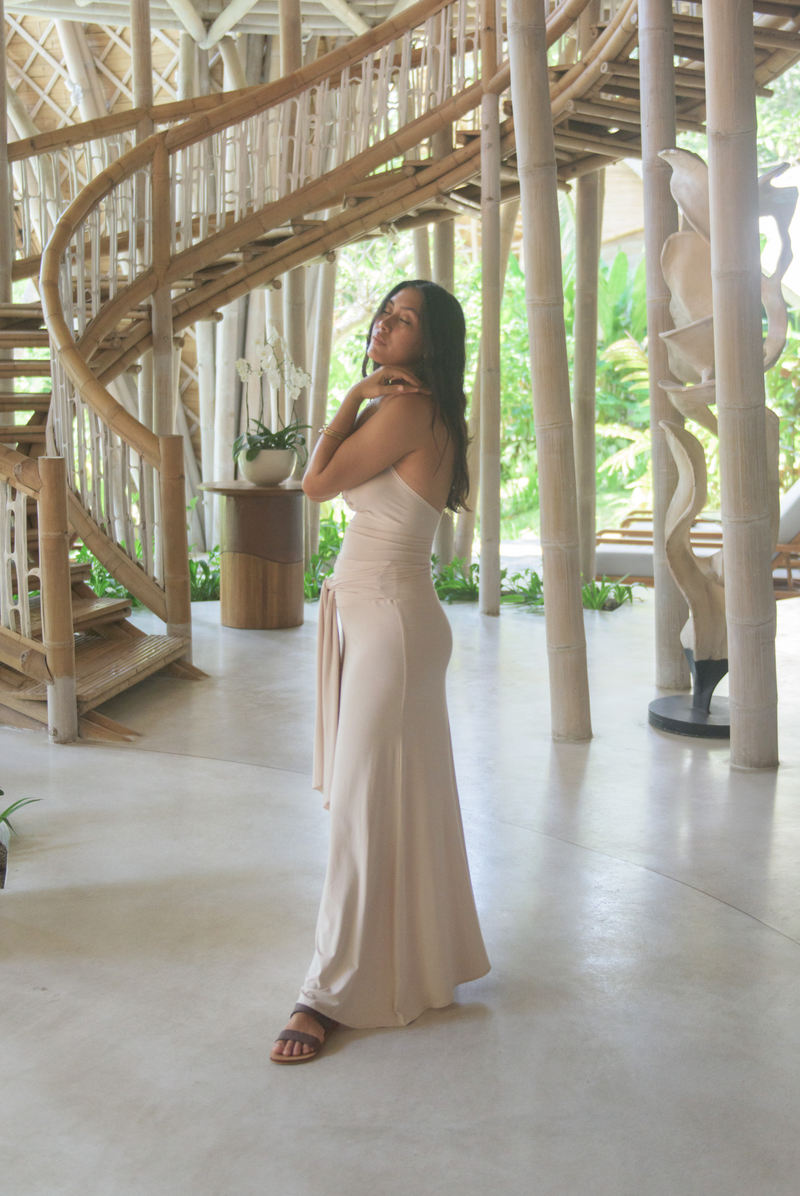 BAMBOO THAI SKIRT ECRU