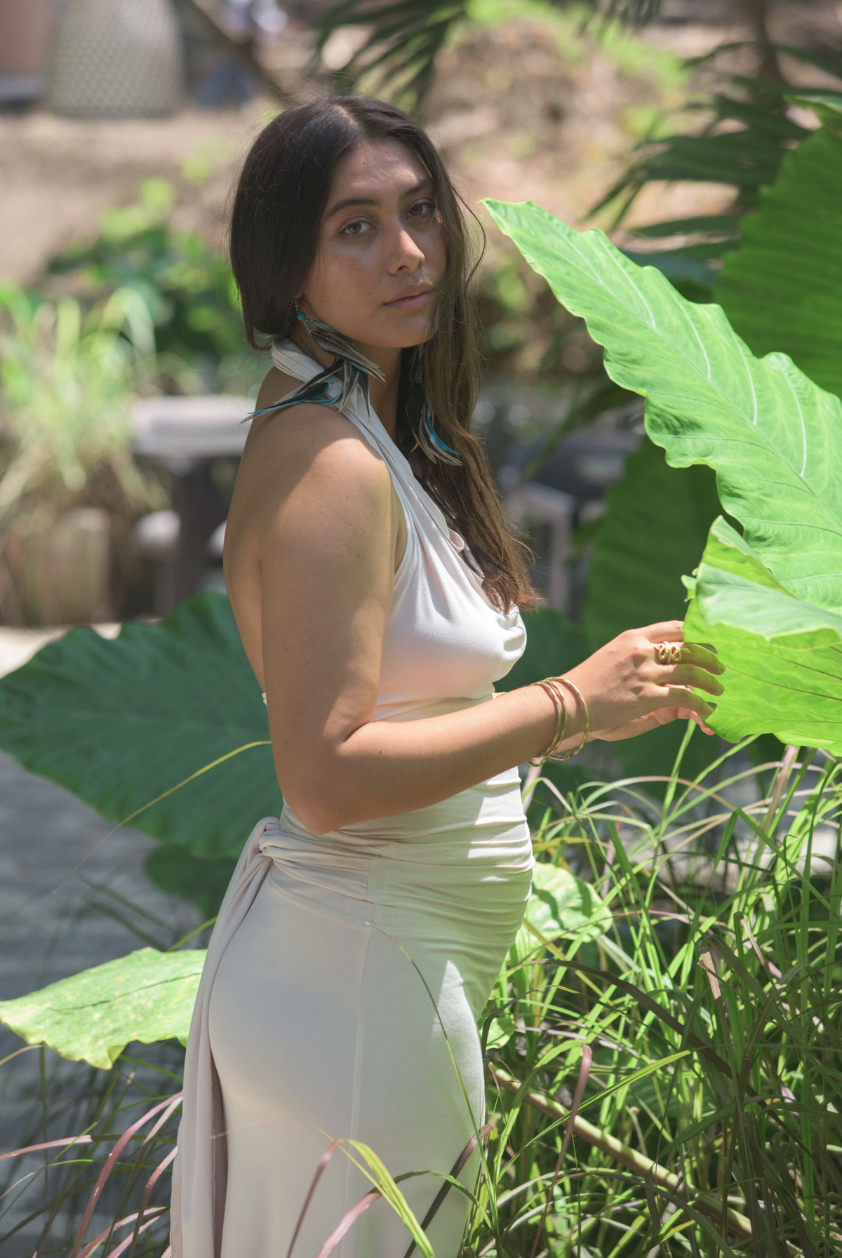 BAMBOO THAI SKIRT ECRU