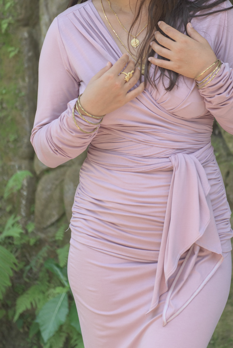 BAMBOO DRAPE SHRUG ROSEWOOD