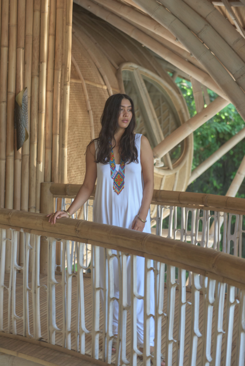 BAMBOO BAGGY JUMPSUIT WHITE