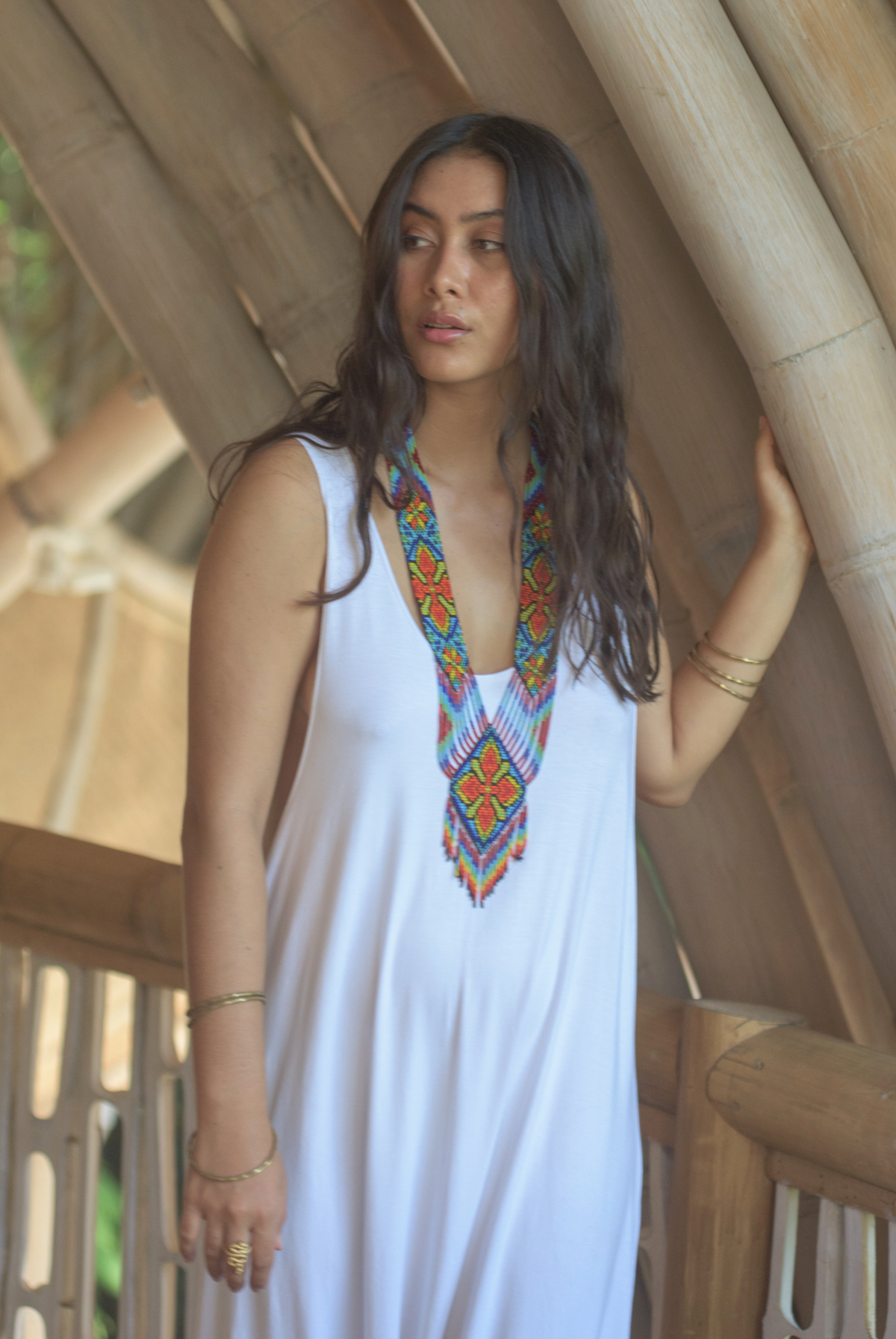 BAMBOO BAGGY JUMPSUIT WHITE