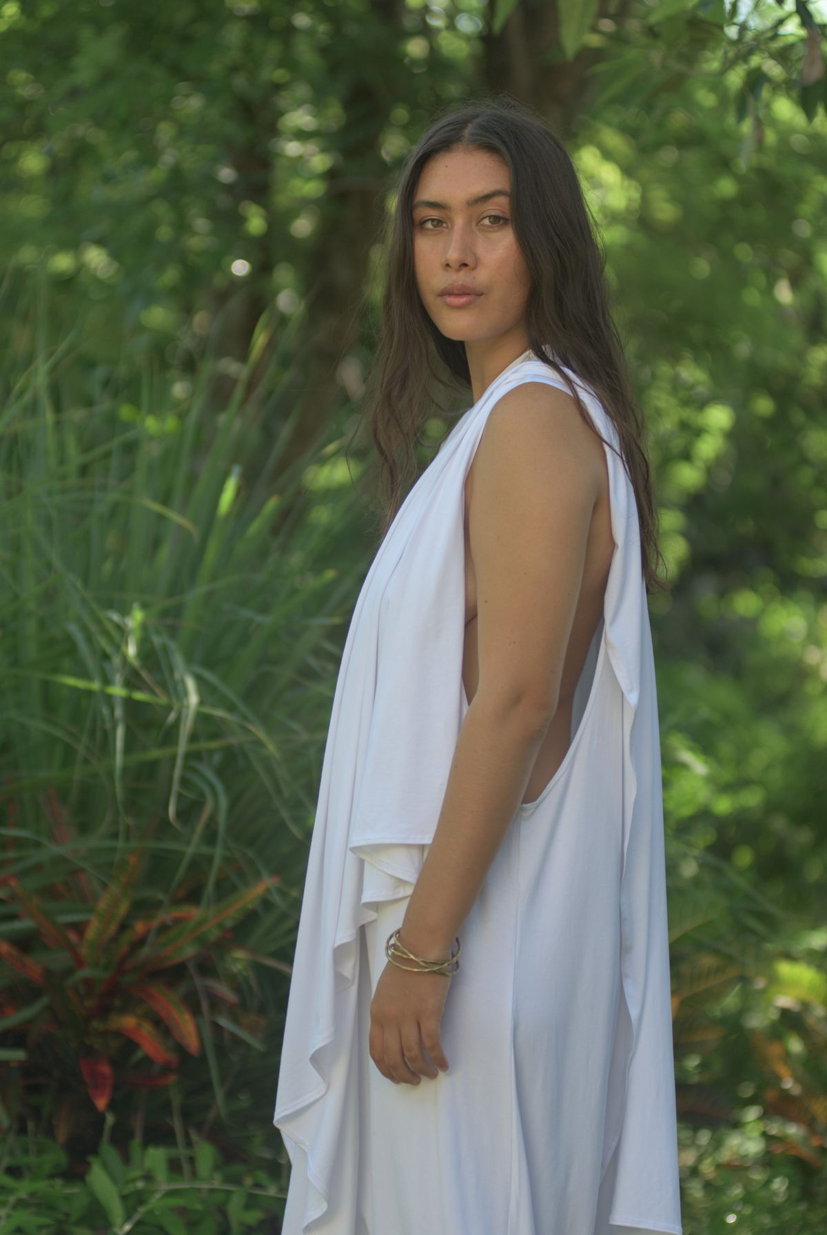 BAMBOO BAGGY JUMPSUIT WHITE