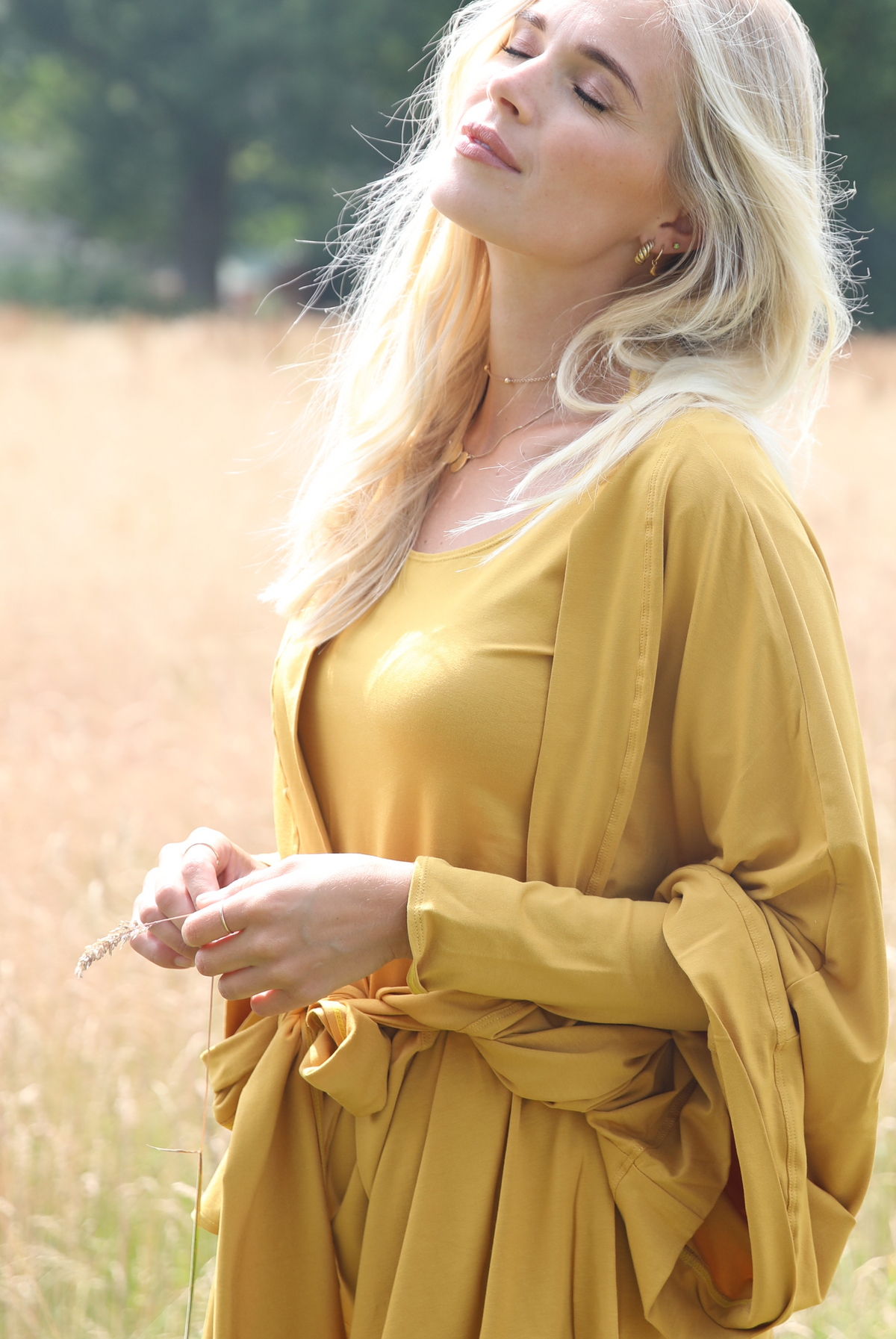 BAMBOO LONG SLEEVE TOP TIBETAN YELLOW