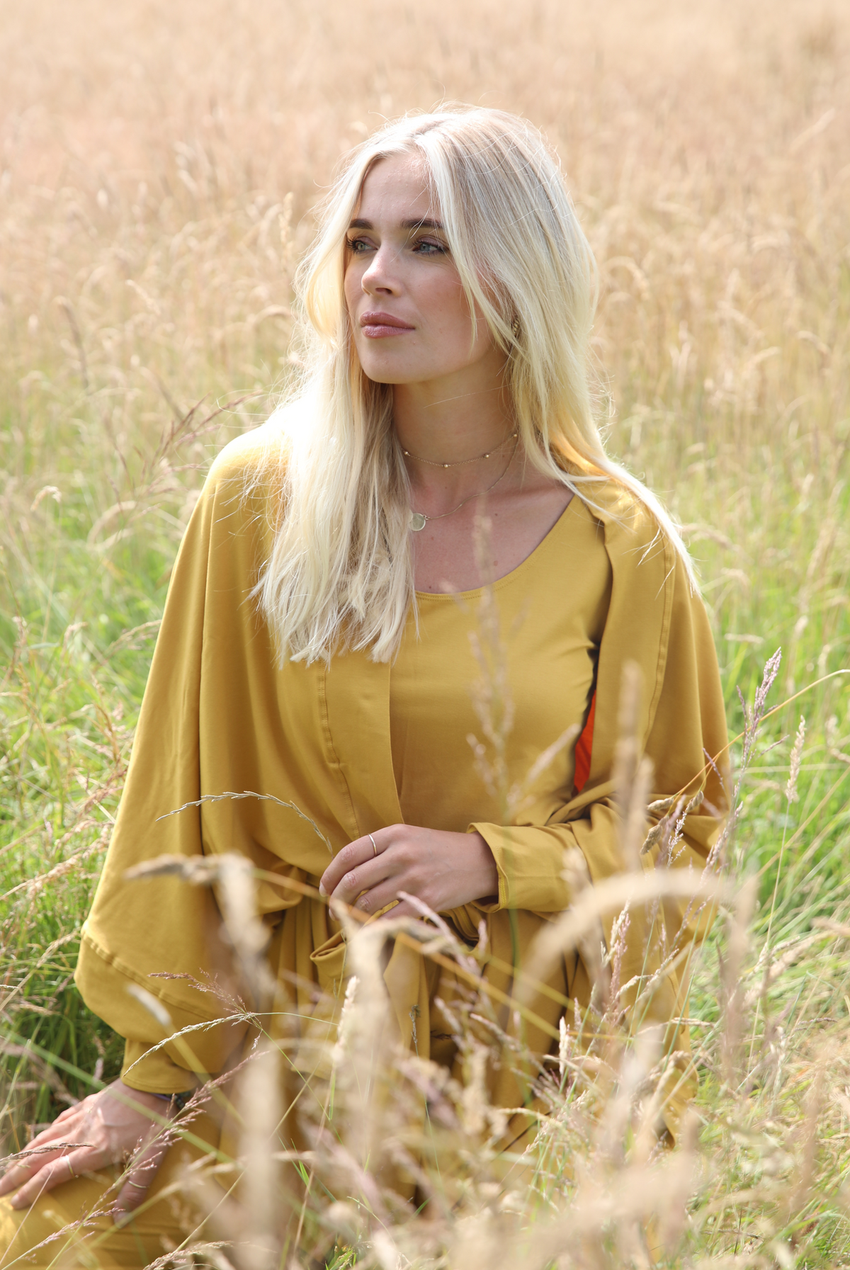 BAMBOO LONG SLEEVE TOP TIBETAN YELLOW