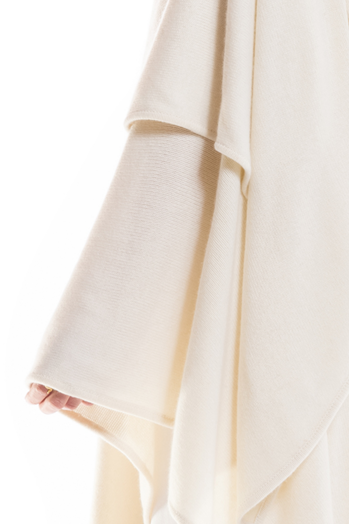 100% 4 PLY AVALON CASHMERE CAPE WINTER WHITE