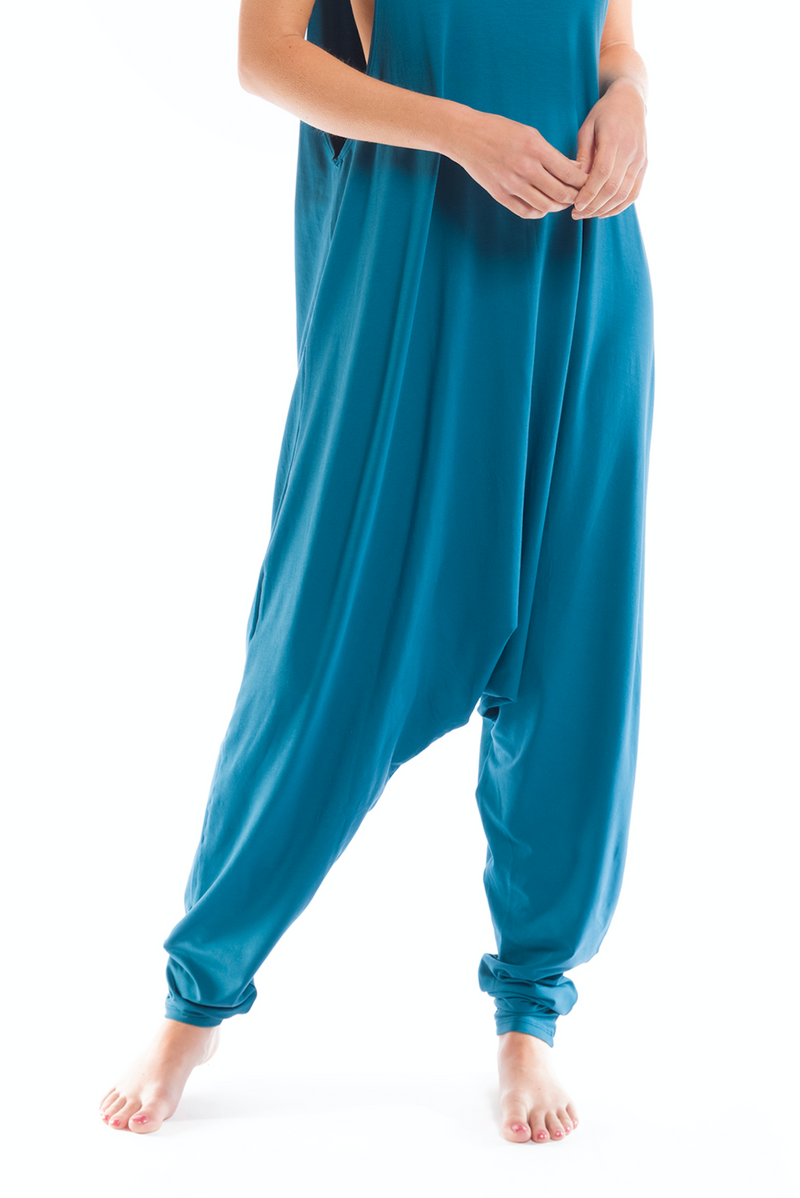 BAMBOO BAGGY JUMPSUIT TEAL