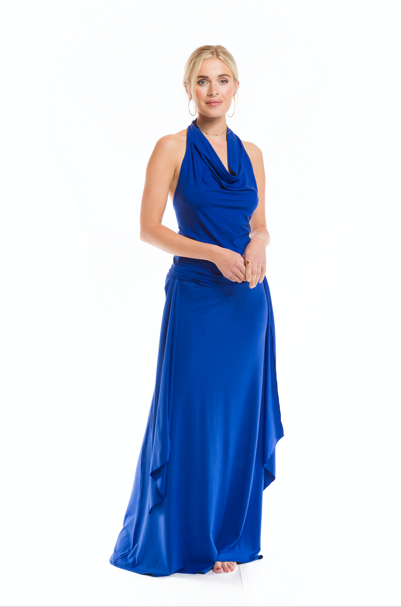 BAMBOO THAI SKIRT COBALT BLUE