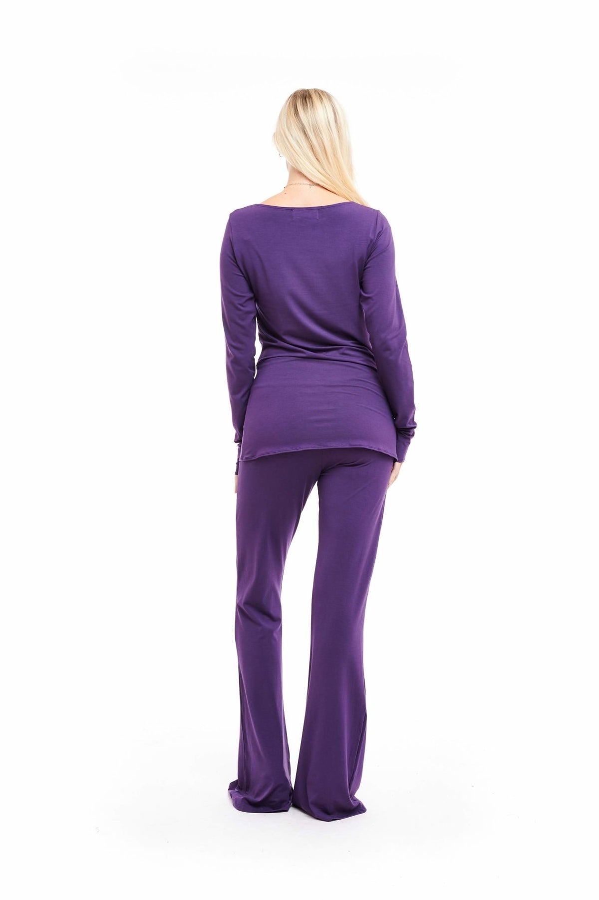 Bamboo Long Sleeve Top Purple - MUDRA