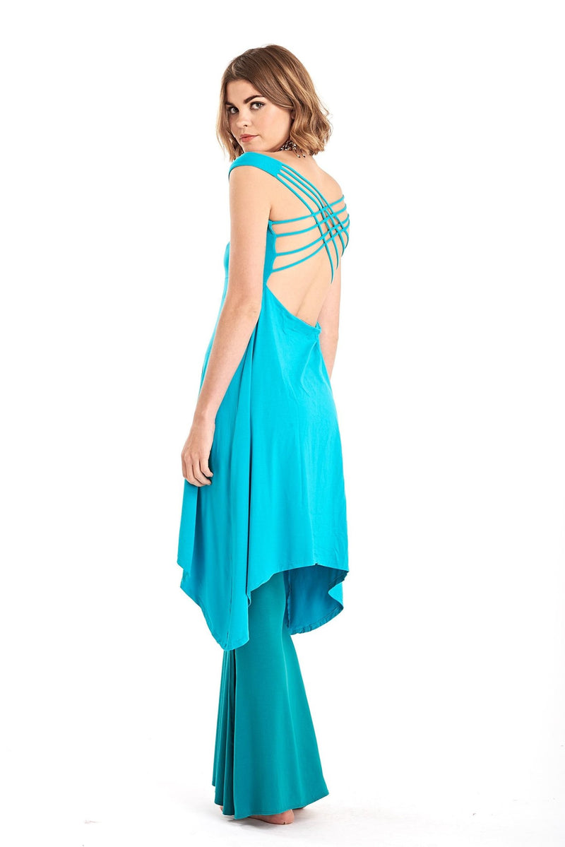 Bamboo Side Slit Skirt Jade - MUDRA