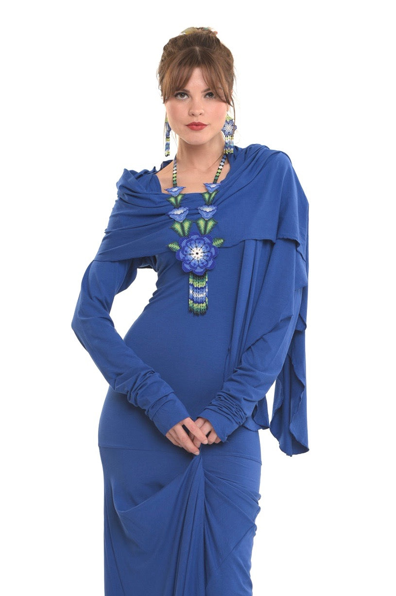 Bamboo Scarf Cobalt Blue - MUDRA