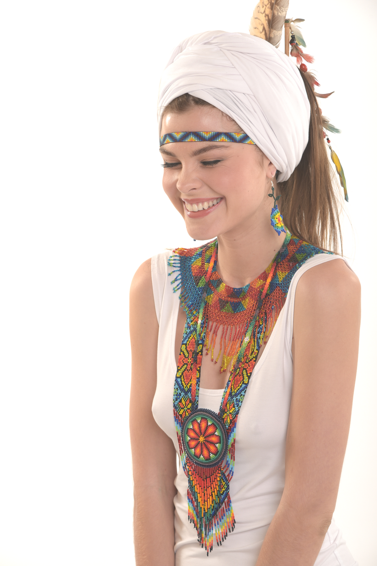 Bamboo Scarf White - MUDRA