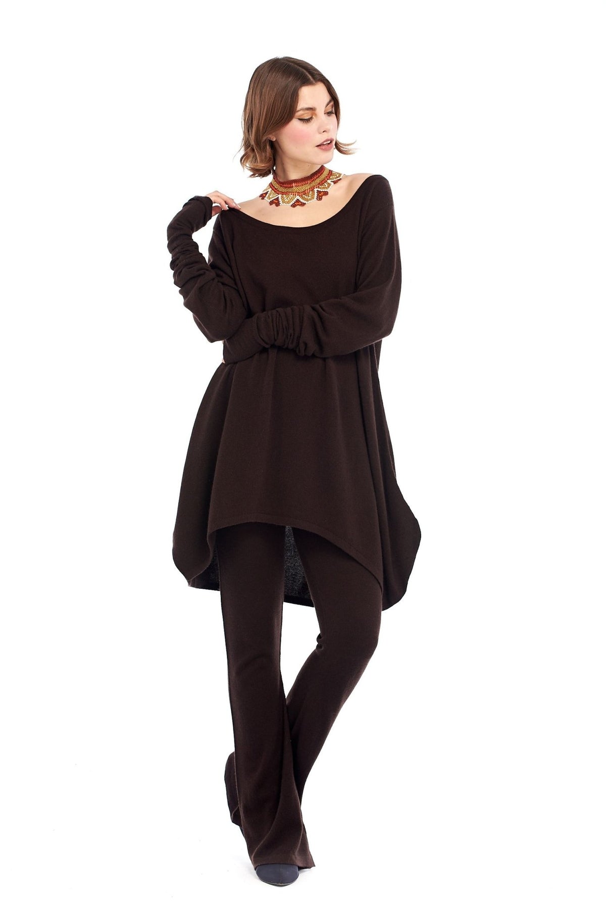 Cashmere Soul Yoga Pants Brown - MUDRA