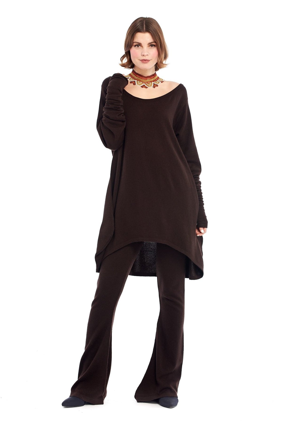 Cashmere Soul Yoga Pants Brown - MUDRA