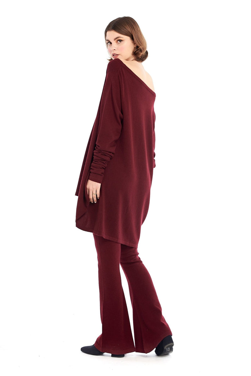 Cashmere Soul Yoga Pants Burgundy - MUDRA