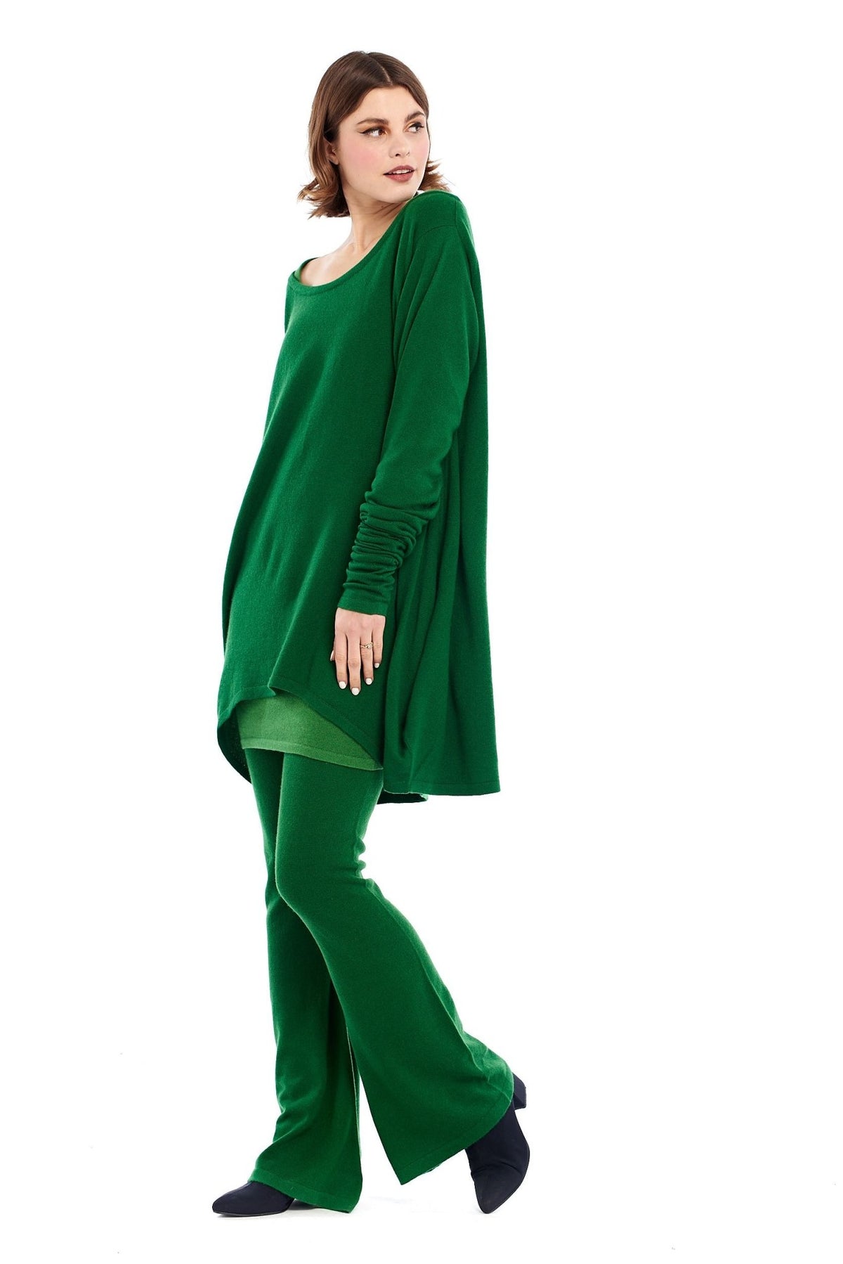 Cashmere Soul Yoga Pants Forest Green - MUDRA