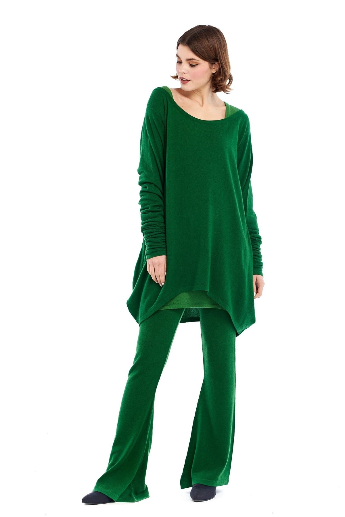Cashmere Soul Yoga Pants Forest Green - MUDRA