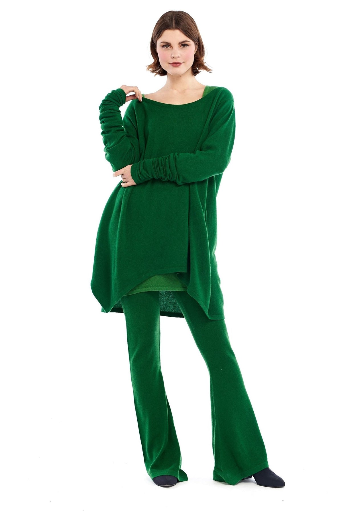 Cashmere Soul Yoga Pants Forest Green - MUDRA