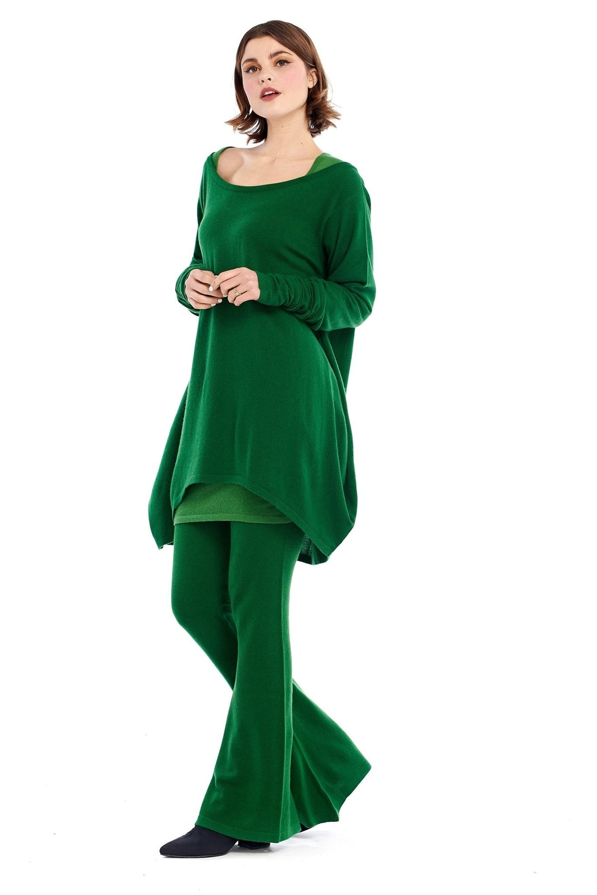 Cashmere Soul Yoga Pants Forest Green - MUDRA