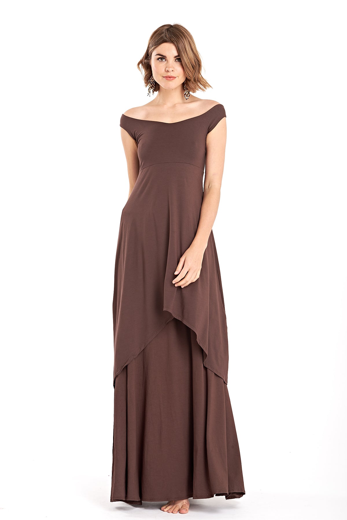 Bamboo Flamenco Skirt Brown - MUDRA